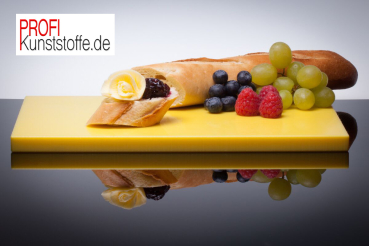 70 cm x 30 cm , gelbes Kunststoffschneidbrett, PROFIBRETT aus Vollkunststoff, HACCP geeignet, Spülmaschinenfest, höchst messerschonend, Industriequalität, für alle Lebensmittel geeignet